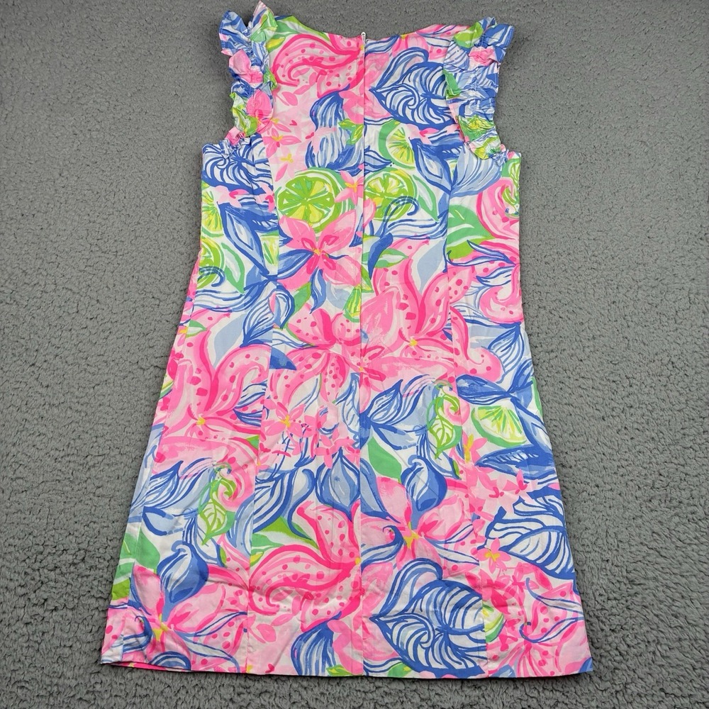 Lilly Pulitzer Steffi Stretch Dress Women's 12 Pink Floral Tropical Shift - Picture 8 of 14
